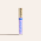LipSense moisturizing gloss in lavender shade in a clear tube with an ornate gold cap